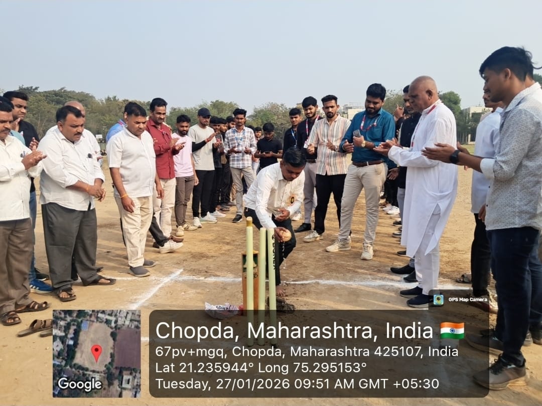 The Sports Day of MGSM'S Smt. Sharadchandrika Suresh Patil College of Pharmacy, Chopda was successfully conducted on 23rd, 24th & 27th January 2026 with great enthusiasm and active participation of st